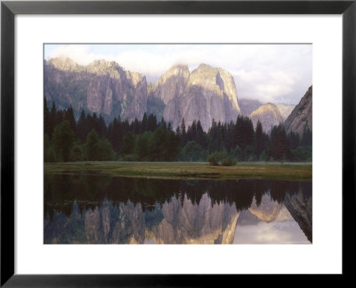 Lake With Reflection Of Forest And Mountains by Fogstock Llc Pricing Limited Edition Print image