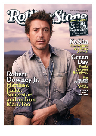 Robert Downey Jr., Rolling Stone No. 1104, May 13, 2010 by Seliger Mark Pricing Limited Edition Print image
