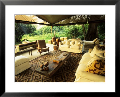 Lounge At Maji Moto Lodge, Tanzania by Roger De La Harpe Pricing Limited Edition Print image