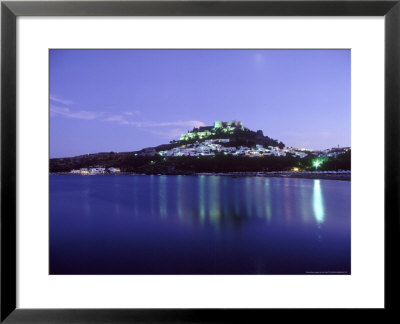 Lindos At Night From Grand Harbour, Greece by Ian West Pricing Limited Edition Print image