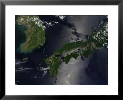 North And South Korea (Upper Left) As Well As The Japanese Island Of Shikoku by Stocktrek Images Pricing Limited Edition Print image