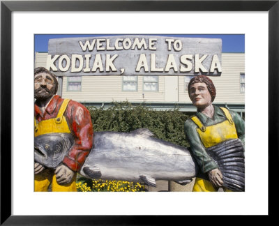 Welcome Sign, Kodiak Island, Kodiak, Alaska, Usa by Ken Gillham Pricing Limited Edition Print image