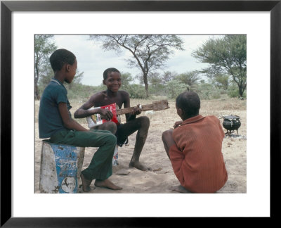 Bushman Boys, Kalahari, Botswana, Africa by Robin Hanbury-Tenison Pricing Limited Edition Print image