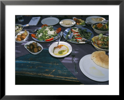 Food At The Haret Idoudna Restaurant, Madaba, Jordan, Middle East by Alison Wright Pricing Limited Edition Print image