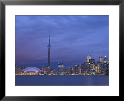 Cn Tower And Toronto Skyline At Dusk, Toronto, Ontario, Canada by Michele Falzone Pricing Limited Edition Print image