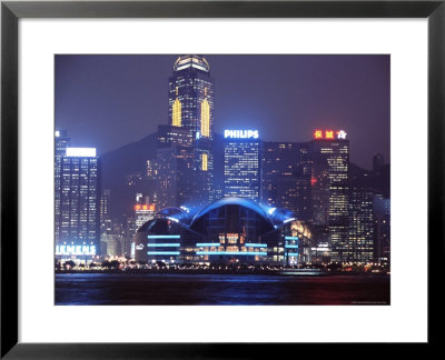 Convention And Exhibition Center, Central Plaza And Skyline, Hong Kong, China, Asia by Amanda Hall Pricing Limited Edition Print image