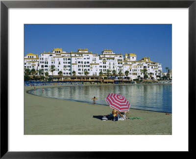 Beach At Puerto Banus Near Marbella, Costa Del Sol, Andalucia, Spain by Fraser Hall Pricing Limited Edition Print image