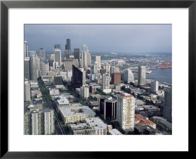 Aerial View Of The City Skyline, Seattle, Washington, United States Of America, North America by James Gritz Pricing Limited Edition Print image