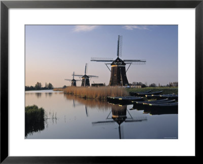 Windmills At Leidschendam, Holland by Gavin Hellier Pricing Limited Edition Print image