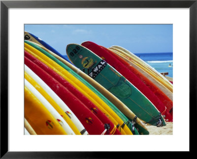 Surfboards For Rent, Waikiki Beach, Oahu, Hawaii by Franklin Viola Pricing Limited Edition Print image
