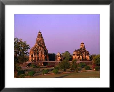 Khajuraho Temples At Sunset, Khajuraho, India by Chris Mellor Pricing Limited Edition Print image
