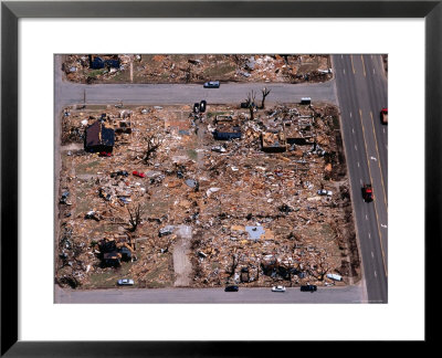 Aerial Of Aftermath Of Tornado On 4Th May 2007 At Greensborough, Kiowa County by Jim Wark Pricing Limited Edition Print image