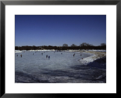 People Ice Skate On A Frozen Lake In Wisconsin by Stacy Gold Pricing Limited Edition Print image
