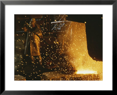 Sparks Fly From A Steel Furnace, Utah by James P. Blair Pricing Limited Edition Print image