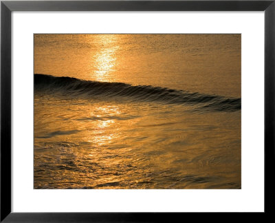 Waves Break At Sunset Along The Waterfront, Cozumel, Mexico by Michael S. Lewis Pricing Limited Edition Print image