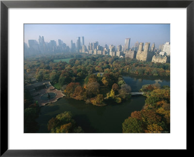 Central Park's Bethesda Fountain And The Manhattan Skyline by Melissa Farlow Pricing Limited Edition Print image