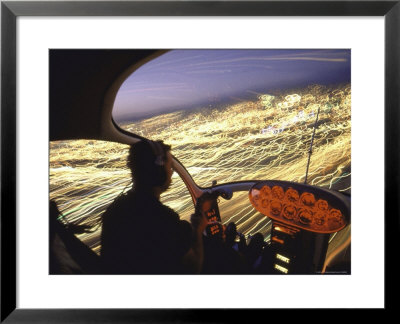 Traffic Reporter, Captain Max Schumacher, In Kmpc Airwatch Helicopter 2811 At Peak Of Evening Rush by Ralph Crane Pricing Limited Edition Print image