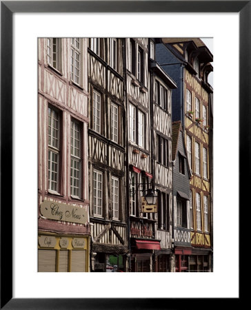 Timber-Framed Houses And Shops In The Restored City Centre, Rouen, Haute Normandie, France by Pearl Bucknall Pricing Limited Edition Print image