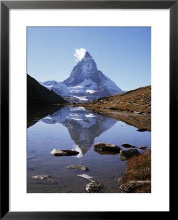 The Matterhorn, 4478M, From The East, Over Riffel Lake, Swiss Alps, Switzerland by Ursula Gahwiler Pricing Limited Edition Print image