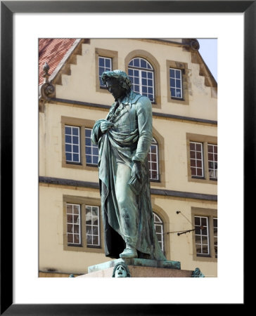 Statue Of The Poet Friedrich Schiller, Schillerplatz, Stuttgart, Baden Wurttemberg, Germany by Yadid Levy Pricing Limited Edition Print image