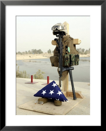 Fallen Soldier's Gear, Camp Baharia, Iraq, June 12, 2007 by Stocktrek Images Pricing Limited Edition Print image