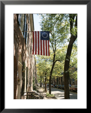 Historic Flag, Society Hill, Philadelphia, Pennsylvania, Usa by Ken Gillham Pricing Limited Edition Print image