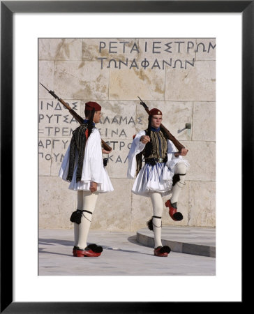 Evzons, Greek Guards, Syndagma, Parliament, Athens, Greece, Europe by Guy Thouvenin Pricing Limited Edition Print image