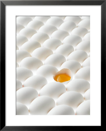 White Eggs, Lying On Their Sides, One Opened by Klaus Arras Pricing Limited Edition Print image