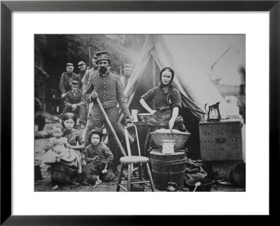 Union Soldier Of 31St Pennsylvania Regiment With Family In Camp Slocum, Near Washington D.C., 1862 by Mathew B. Brady Pricing Limited Edition Print image