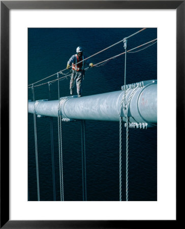 Bridge Painter On San Francisco-Oakland Bay Bridge, San Francisco, California, Usa by Curtis Martin Pricing Limited Edition Print image