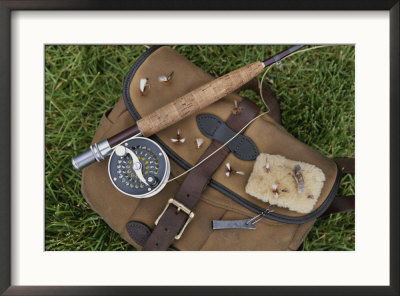Fly Fishing Tackle Lies On The Grass by Michael Melford Pricing Limited Edition Print image