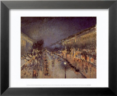The Boulevard Montmartre At Night, 1897 by Camille Pissarro Pricing Limited Edition Print image