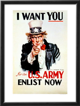 I Want You For The U.S. Army Recruitment Poster by James Montgomery Flagg Pricing Limited Edition Print image