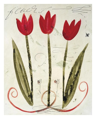 Trois Tulipes Rouge by Susan Gillette Pricing Limited Edition Print image