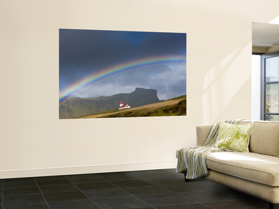 Rainbow Over Church, Vik, Iceland by Peter Adams Pricing Limited Edition Print image