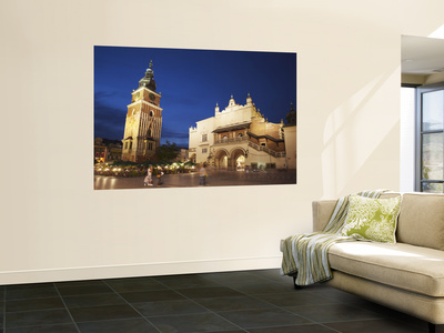 Town Hall Tower And Cloth Hall (Sukiennice) In Main Market Square (Rynek Glowny), Krakow, Poland by Ian Trower Pricing Limited Edition Print image