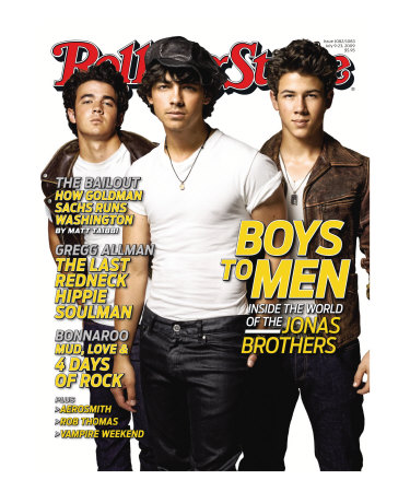 Jonas Brothers, Rolling Stone No. 1082/1083, July 9-23, 2009 by Matthew Rolston Pricing Limited Edition Print image