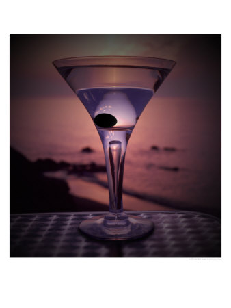 Sundown Reflected In A Martini, Spain by John James Wood Pricing Limited Edition Print image