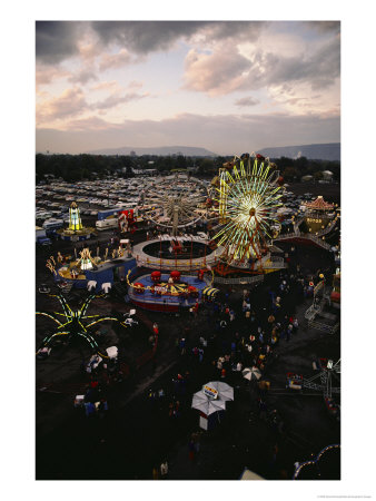 County Fair, Yakima Valley, Rides And Midway, Twilight View by Sisse Brimberg Pricing Limited Edition Print image