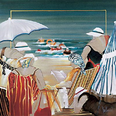 On The Beach by Dominique Guillemard Pricing Limited Edition Print image