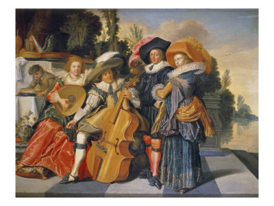 Elegant Figures Making Music by Dirck Hals Pricing Limited Edition Print image