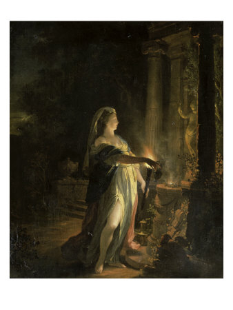 A Neophyte Making An Offering At An Altar To Cupid by Godfried Schalcken Pricing Limited Edition Print image