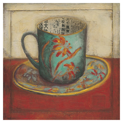 Blue Tea Cup by Claire Lerner Pricing Limited Edition Print image