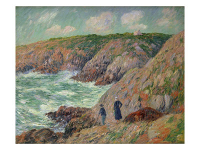 Falaise De Moellan Finistere (Cliffs) by Henry Moret Pricing Limited Edition Print image