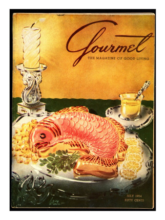 Gourmet Cover - July 1954 by Henry Stahlhut Pricing Limited Edition Print image