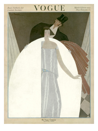 Vogue Cover - March 1922 by Georges Lepape Pricing Limited Edition Print image