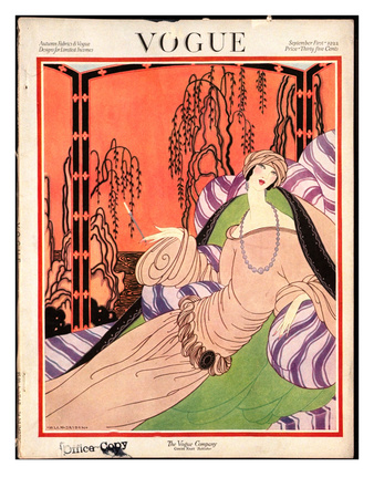 Vogue Cover - September 1922 by Helen Dryden Pricing Limited Edition Print image