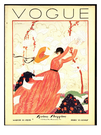 Vogue Cover - February 1928 by Georges Lepape Pricing Limited Edition Print image