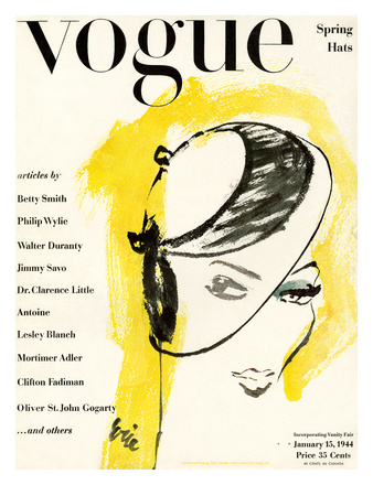 Vogue Cover - January 1944 by Carl Eric Erickson Pricing Limited Edition Print image