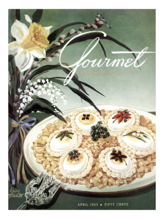 Gourmet Cover - April 1953 by Henry Stahlhut Pricing Limited Edition Print image
